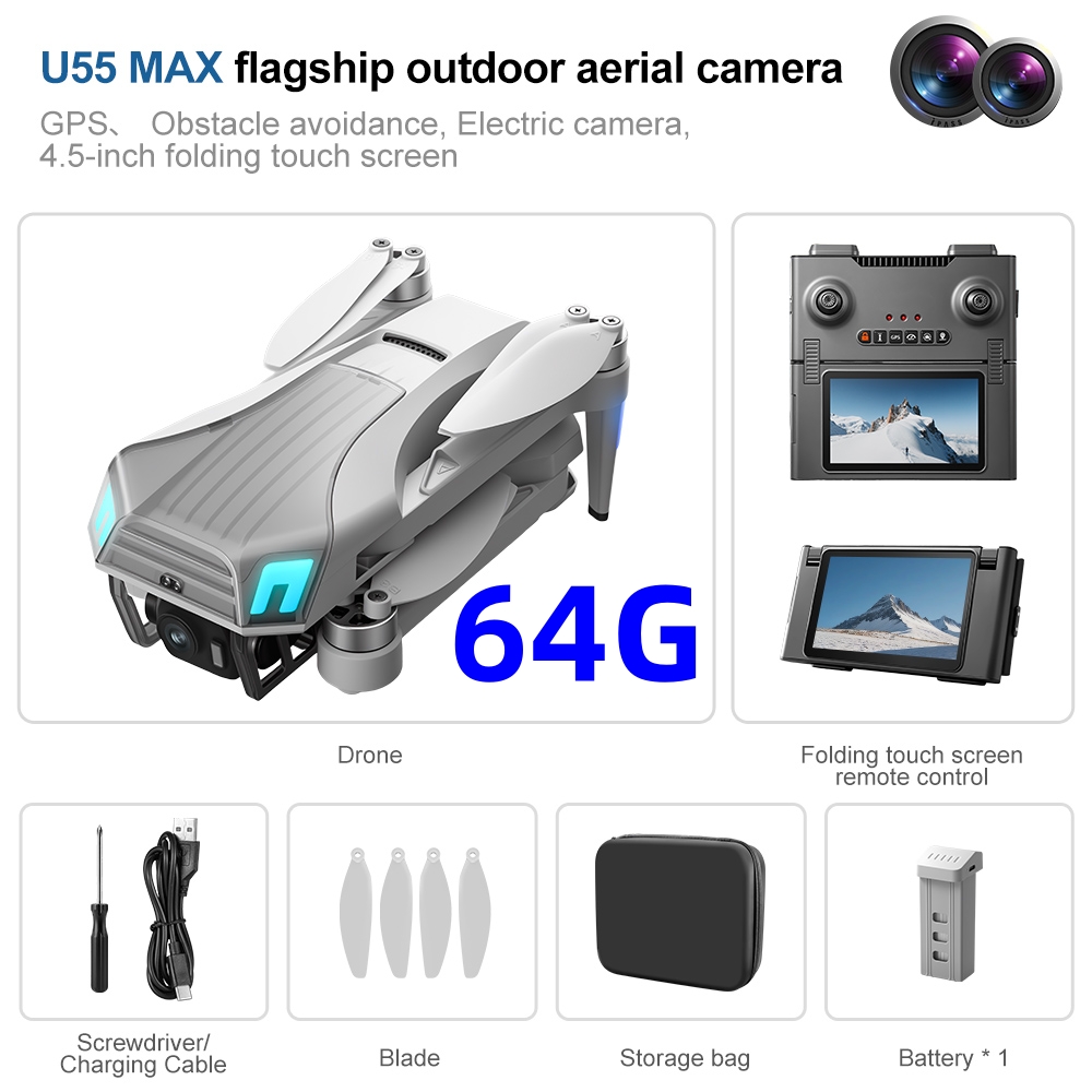 NCZOBOE U55 Profesional GPS Dr - Drone Gimbal 2 Axis recension och pris